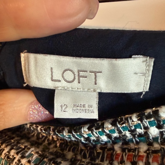 LOFT Multicolor Tweed Mini Skirt - Picture 6 of 7